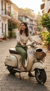Vintage Scooter Ride Shot